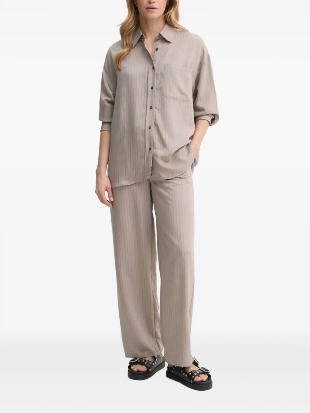 American Vintage pinstripe buttoned shirt